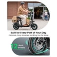 thumbnail image 5 of MIHOVER Electric Scooter with Seat for Adults, 550W Foldable Scooter, UL2272 Certified with Front & Rear Baskets for Commuter, Groceries, Errands, Pet Friendly, 5 of 12