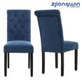 thumbnail image 5 of Parsons Fabric Upholstered Tufted Dining Chair, Blue, Set of 2, 5 of 7