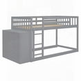thumbnail image 4 of Gray Bunk Bed - Twin over Twin with 4 Drawers & 3 Shelves, 4 of 19