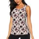 thumbnail image 1 of Fotbe Retro Red Black Roses Blusas Sin Mangas para Mujer – Estilo Casual, Corte Suelto, Slim-Fit, Cuello Redondo Deportivo, Tops de Verano para Gimnasio y Yoga-Small, 1 of 7