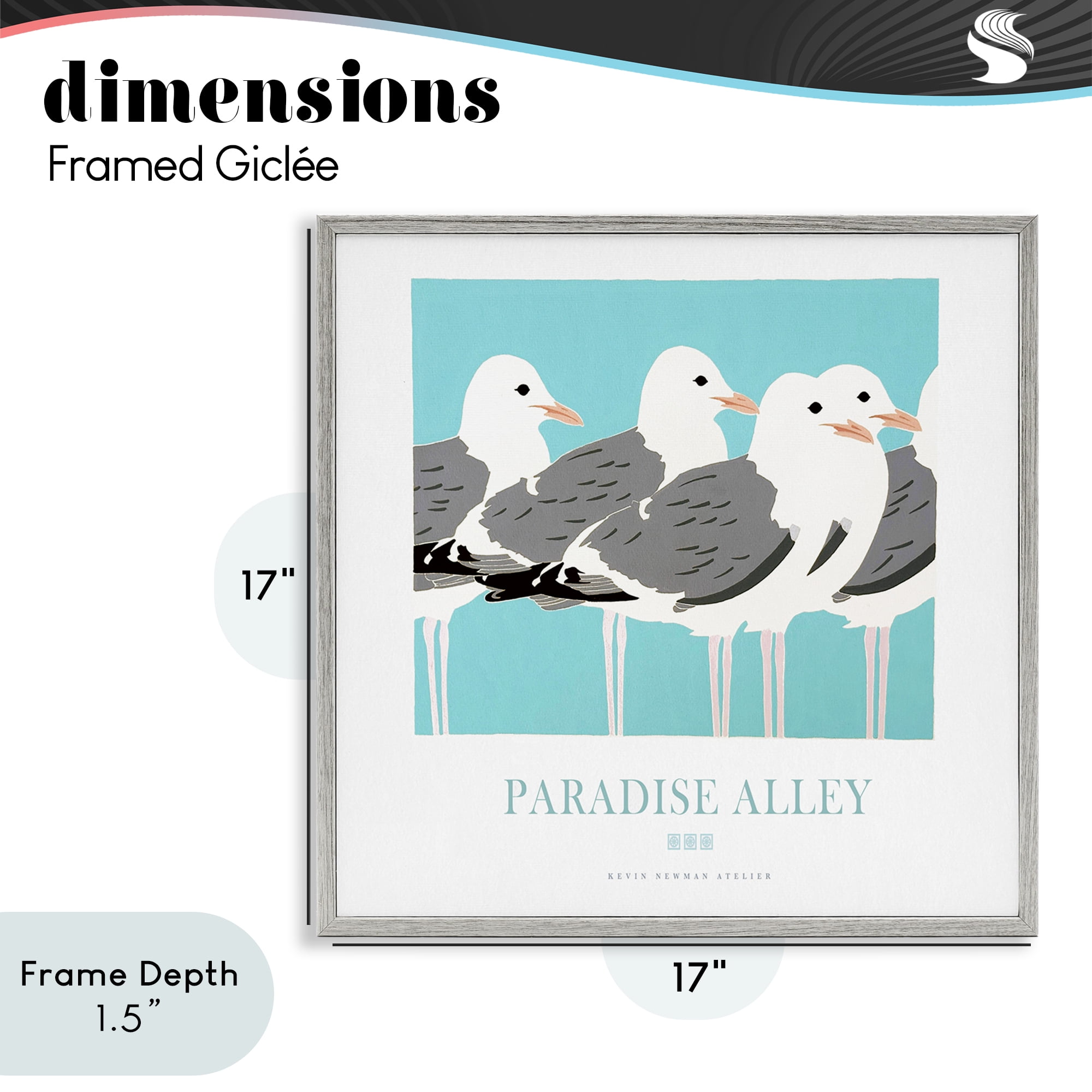 Stupell Industries Paradise Alley Seagull Gathering Gray Framed Giclee Art, design by Jadei Graphics
