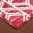 thumbnail image 5 of TOWN & COUNTRY EVERYDAY Walker Modern Diamond Everwash® Washable Multi-Use Decorative Rug with Non-Slip Backing, Red, 24"x72", 5 of 11