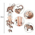 thumbnail image 3 of Elephant Chimes for Elephant Windchimes Decoration Garden Decor,4 Aluminum Tube Windchime With S Hook Memorial Wind,1 * Wind chime,Retro Gold, 3 of 6