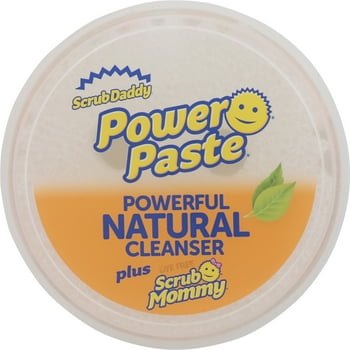 Scrub Daddy PowerPaste All Purpose Cleaning Paste Kit, All-Natural  + Dye Free Scrub Mommy, 1 Ct