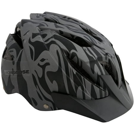 Mongoose Youth Blackcomb Tattoo Bike Hardshell Helmet, 52cm-56cm, Multi Sport Design