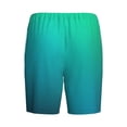 thumbnail image 2 of Lsque Green Turquoise Teal Mens Sleep Pajama Shorts,Short Pajama Pants, Cotton Ultra-Soft Knit-Medium, 2 of 9