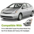 thumbnail image 3 of Halogen Type Headlight Assembly for 2006-2009 Toyota Prius Driver and Passenger Side Chrome Housing with Amber Reflector, 3 of 11