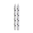 thumbnail image 2 of 10 Inch Black Polka Dot Taper Candles, 2 Pcs Long Decorative Candles for Wedding Banquet Table Decor, Vintage Style Wax Candles for Dinner Party Home Decor, 2 of 7
