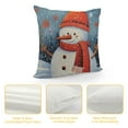 thumbnail image 4 of COMIO  Christmas Snowman Winter Throw Pillow Cover  Super Soft Dandelion Snow Holiday Xmas Outdoor Home Decor Pillows Cushion Case for Sofa Couch, 4 of 5