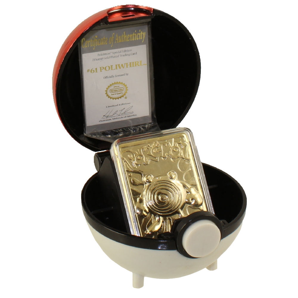 Pokemon Toys - Burger King Gold-Plated Trading Card - POLIWHIRL #061 ( Pokeball & Gold Card - Loose) - Walmart.com