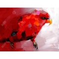 thumbnail image 3 of Perroquet Rouge Abstrait - Toile 36"x48 Pouces - Impression à la Demande, 3 of 5