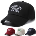 thumbnail image 2 of Gorra de béisbol para hombre y mujer, moda urbana, gorra con visera combinada con letras bordadas simples, estilo coreano, cara pequeña, retro, 2 of 6