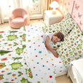 thumbnail image 5 of Manfei Cute Frog 7 Pieces Full Size Bedding Sets,Traditional Christmas Tree Santa Hat Full Size Bed in a Bag,Green White,Polkadot Reversible, 5 of 6