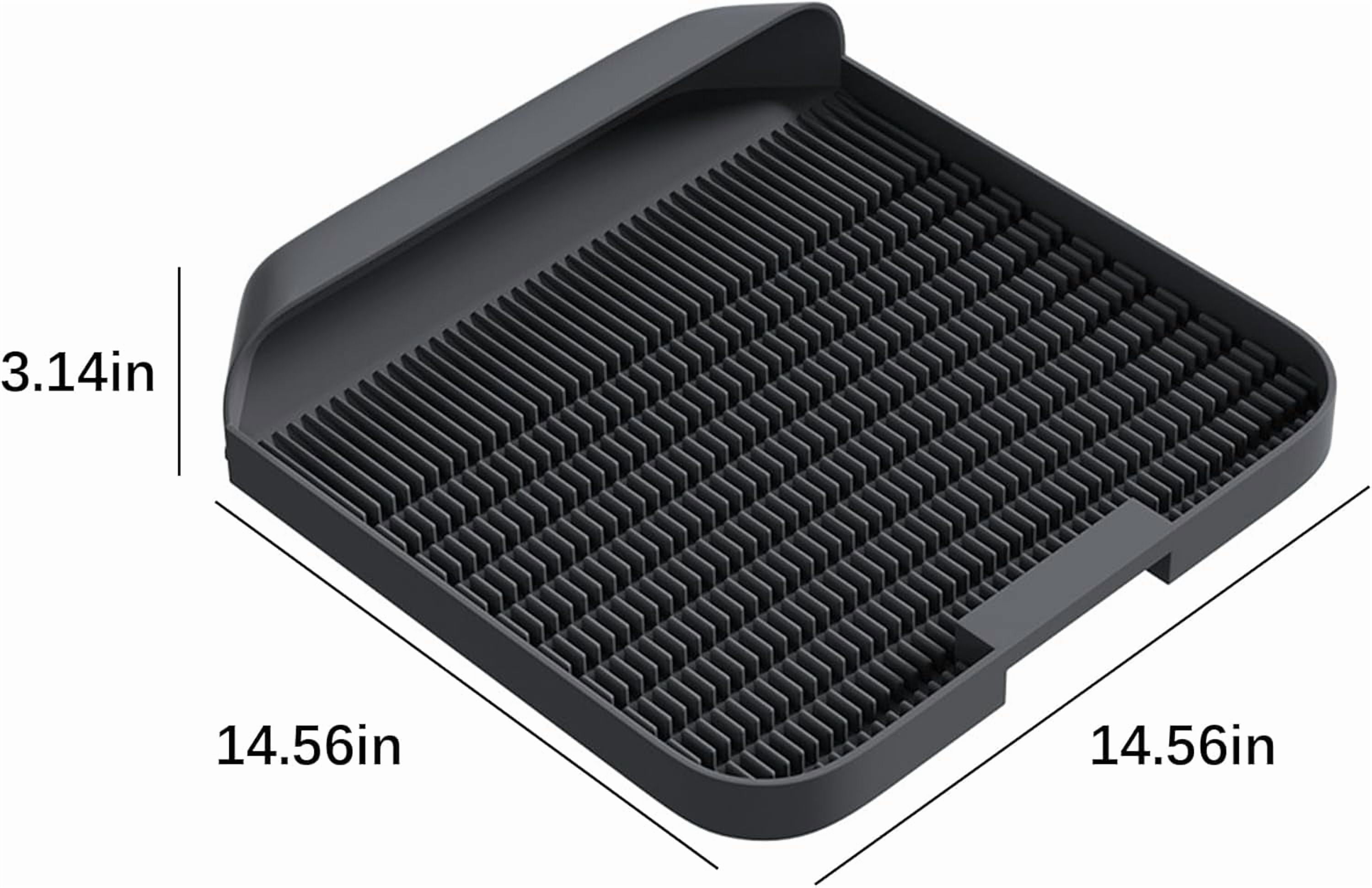 Washable Reusable Dog Puppy Potty Tray, Pee Pad Indoor Wee Training, Dog Potty Training, Portable Easy-Wash and Paw-Friendly Dog Pee Pads, Charcoal Gray