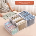 thumbnail image 2 of Organizador de ropa Contenedores Estuche Espacio portátil Ropa Sujetador Divisor Calcetines Pantalones Compartimento Caja Habitación Herramienta para el hogar Blanco 2 piezas Scienceny HA009421-02, 2 of 6