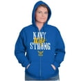 thumbnail image 4 of US Navy Strong Wife Anchor Logo Women Plus Size Zipper Hoodie Brisco Brands 2X, 4 of 5