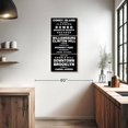 thumbnail image 3 of Elephant Stock Brooklyn Bus Roll Wall Art - Vertical Multi Panel Canvas - Living Room Wall Decor - Inspirational And Typography Multi Panel - Black And White Decor - 18" x 38", 3 of 8