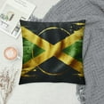 thumbnail image 2 of BCIIG  Throw Pillow Case Jamaican Flag Vintage Style Cotton Linen Square Cushion Cover Standard Pillowcase for Men Women Home Decorative Sofa Armchair Bedroom Livingroom 18 x 18 inch, 2 of 5