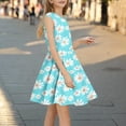 thumbnail image 6 of Xdegoge Dresses for Girls 6-7 Years Girls Dresses Clearance Summer Dress Girls Dresses Size 6X-7 Casual Loose Flowy Tiered Dresses with Pockets Vestidos Para NiñAs De 5 AñOs, 6 of 6