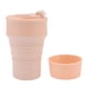 thumbnail image 4 of Vaso plegable de silicona de 500 ml, portátil, resistente al calor, para agua, té, viajes de negocios al aire libre, color rosa., 4 of 14