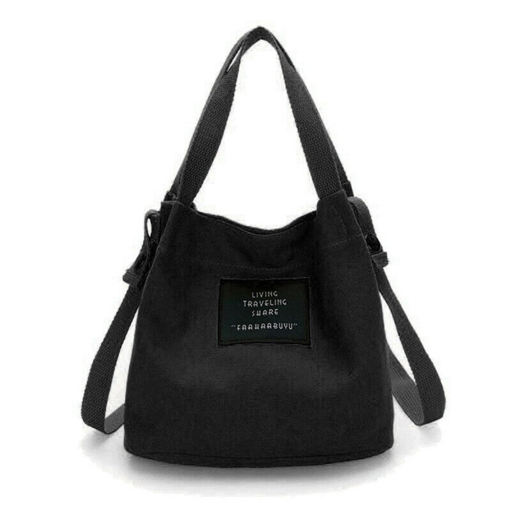Women Small Canvas Handbag Shoulder Bag Cross Body Hobo Tote Shopping ...