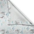 thumbnail image 3 of Ambesonne Mermaid Kitchen Curtains, Fantasy Sea Horse Sleigh, 55"x45", Blue Pale Pink, 3 of 3