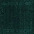 thumbnail image 1 of Ahgly Company Indoor Square Abstract Turquoise Blue Contemporary Area Rugs, 6' Square, 1 of 4