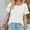 White, variant on Sakmal Summer Tops for Women 2024 Short Sleeve Pink Crew Neck Solid Puff Sleeves T-Shirts Womens T Shirts