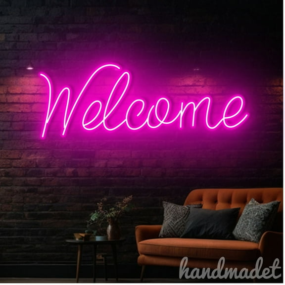 Handmadetneonsign Welcome Neon Sign, Welcome Neon Sign, Welcome Open Wall Art Decor, House Wall Decor 51480