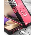 thumbnail image 4 of Case for Samsung A52 5G Case, Galaxy A52 Case, Allytech Slim Fit Rugged 3-Layer Shockproof Protection Hybrid Kickstand Phone Case Cover for Samsung Galaxy A52 5G[NOT for 4G], Black + Rose, 4 of 5