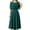 Green, variant on Wedding Guest Dresses for Women Elegant Short Sleeve Solid Color Waist Cinching Ankle Length Dress Black XXL