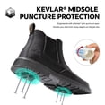 thumbnail image 4 of SPIEZ SPIEZ Men's Steel Toe Chelsea Safety Boots, Slip-On Waterproof Work Boots, Puncture-Proof Leather Shoes for Factory|Construction|Outdoor – Black Size 12, 4 of 11