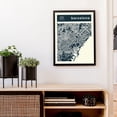 Barcelona City Map Print, Idea Vintage, Modern Travel Wall Art, Gift