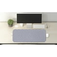thumbnail image 2 of Chevron Computer Mouse Pad, Geometrical Zig Zag Striped Pattern on White Background Modern Art Design, Rectangle Non-Slip Rubber Mousepad Large, 31" x 12" Gaming Size, Navy Blue White, by Ambesonne, 2 of 2