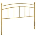 thumbnail image 1 of Pemberly Row Modern Farmhouse Queen Metal Spindle Headboard in Gold, 1 of 6