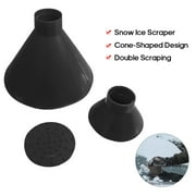 Suzicca 3PCS Ice Scraper Tool Cone Shaped Car Windshield Snow Remover Outdoor Round Funnel Kit Mini Portable