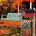thumbnail image 7 of Sm:)e Polka Dot Watercolor Pumpkin Bow Fall Garden Flag 12 x 18 Inch, Double Sided, Burlap Yard Outdoor Decor, 7 of 7