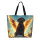 thumbnail image 1 of Fotbe Golden Cloud Winged Dog Bolsa Tote Estética de Lona con Estampado para Mujer - Bolsa Reutilizable de Hombro Casual para Vacaciones, Compras, Trabajo y Gimnasio, 1 of 8