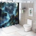 thumbnail image 7 of PRATYUS Waterfall Rocks Sky Quick-Drying Shower Curtain Set with Hooks, 100% Polyester Fiber, Washable Bathroom Decoration, Various Sizes 36x72, 7 of 7