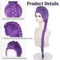 thumbnail image 5 of Long Braided Cosplay Wig, Purple Braid Wig Halloween Cosplay Props，Anime Costume Wigs for Women, 5 of 5