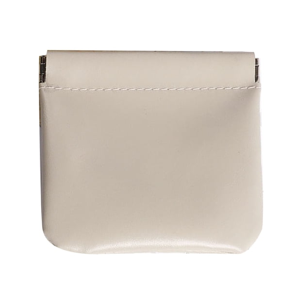 Bolsa con cierre a presión Mini neceser de imitación de cuero Organizador impermeable con cierre automático para monedas, joyas, tarjetas, pintalabios y llaves