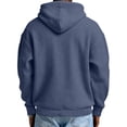 thumbnail image 4 of Men's Hoodies Pullover Waffle Knit Button Hooded Sweatshirts Drawstring Loose Fit Athletic Workout Plain Shirts, 4 of 5