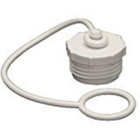 0.75 ft. Plug with Strap, White