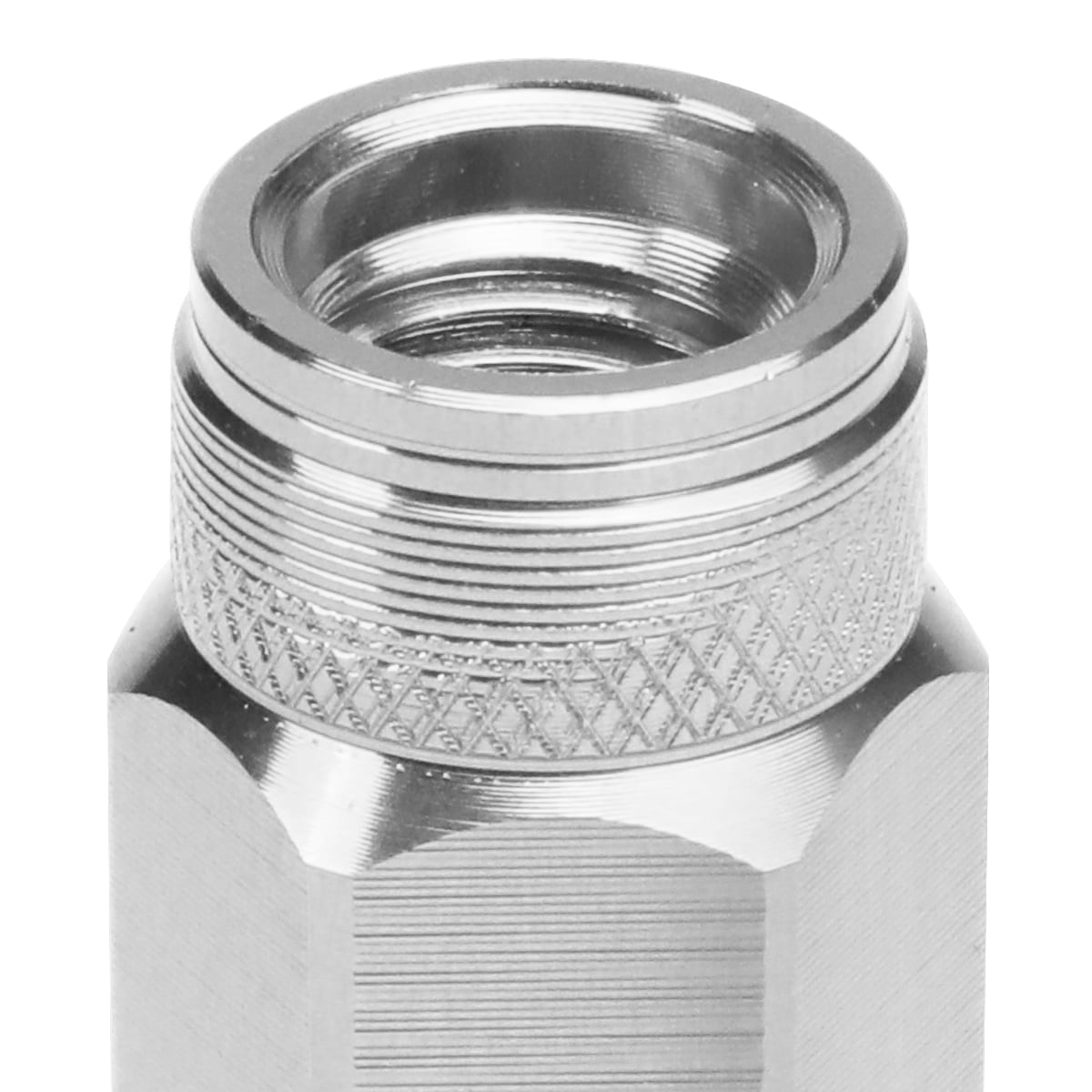 J2 Engineering LN-T7-026-15-SL J2 Engineering 7075 -T6 Forged Aluminum M12 x 1.5 20 Pcs 70mm Open End Lug Nut Set w/ Adapter ( Silver )
