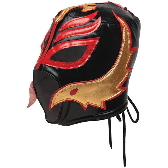 Underwraps UR30086OS Adult Black, Red & Gold Rey Mysterio Mask - One Size