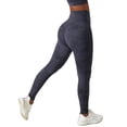 thumbnail image 1 of Impreso pantalones de yoga al aire libre correr fitness deportes pantalones mujeres talle alto polainas hiedra púrpura XL, 1 of 6