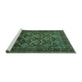 thumbnail image 2 of Ahgly Company Machine Washable Indoor Rectangle Persian Turquoise Blue Traditional Area Rugs, 2' x 3', 2 of 4