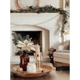 thumbnail image 2 of 8PCS Poinsettias Christmas Tree Flowers 9'' Artificial Christmas Floral Picks and Sprays Large Champagne Silk Flowers with Clips for Xmas Home Table Centerpiece Garland Decor, 2 of 5