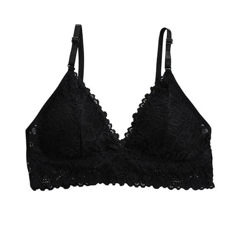 

Full Coverage Bras for Women Soft Wirefree For Lace Padded Bralette Everyday Bra