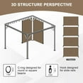 thumbnail image 3 of Aoodor 10' x 10' Gazebo Curtain Set Protecting Privacy Side Walls 4 Panels, Curtain Only - Light Coffee, 3 of 10